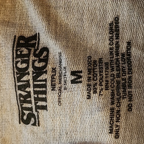 Netflix MD Stranger Things Gray Off-the-Shoulder Sweater - Picture 6 of 11